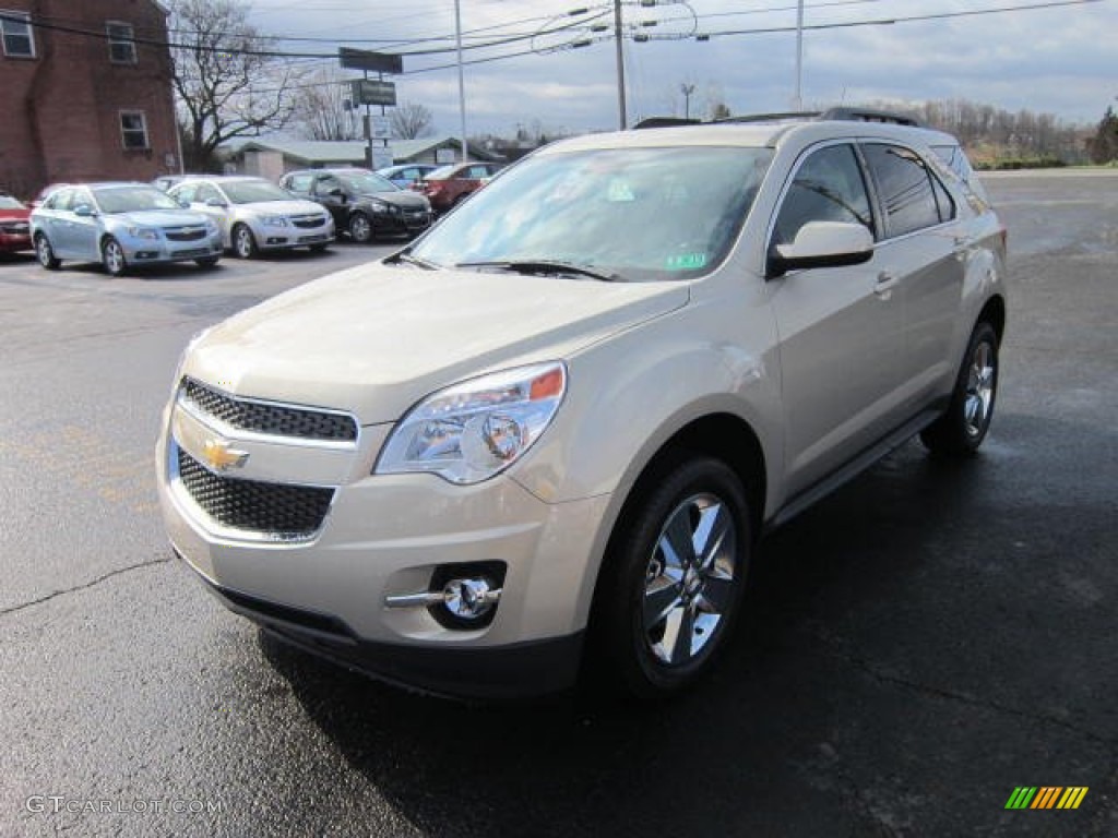 2012 Equinox LT AWD - Gold Mist Metallic / Brownstone/Jet Black photo #3