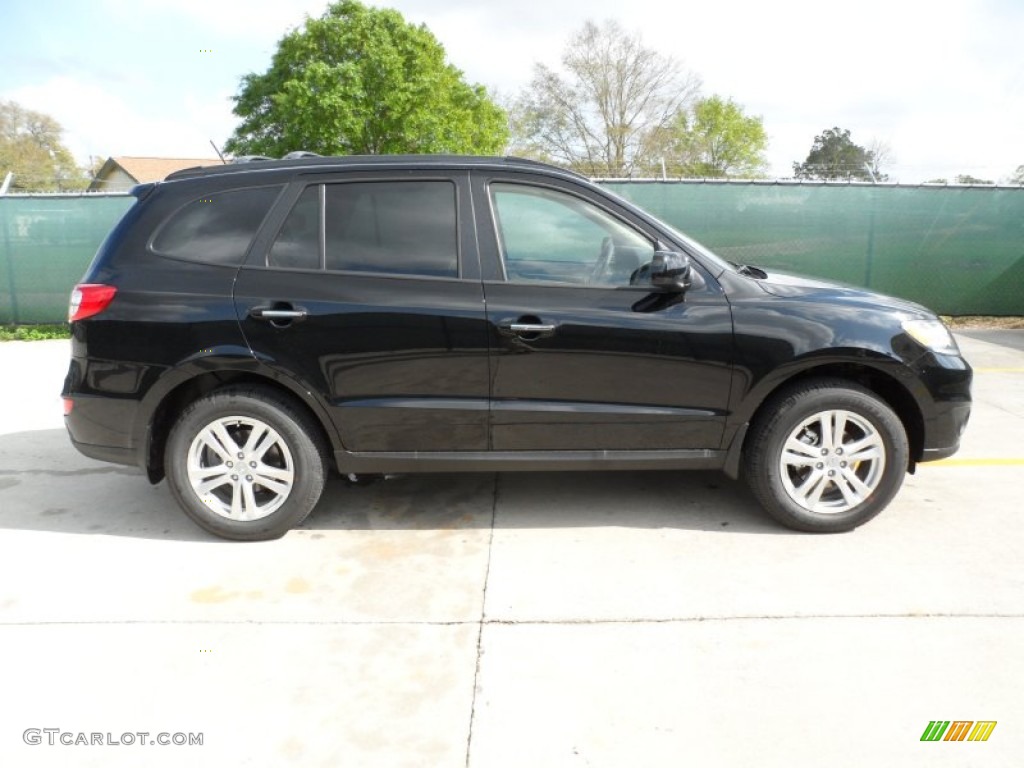 2012 Santa Fe Limited V6 - Twilight Black / Beige photo #2