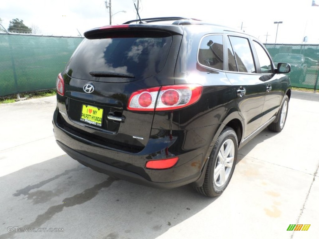 2012 Santa Fe Limited V6 - Twilight Black / Beige photo #3