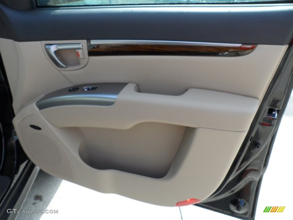 2012 Santa Fe Limited V6 - Twilight Black / Beige photo #13