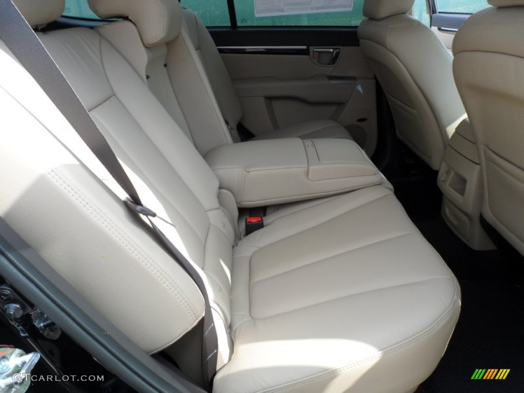 2012 Santa Fe Limited V6 - Twilight Black / Beige photo #17