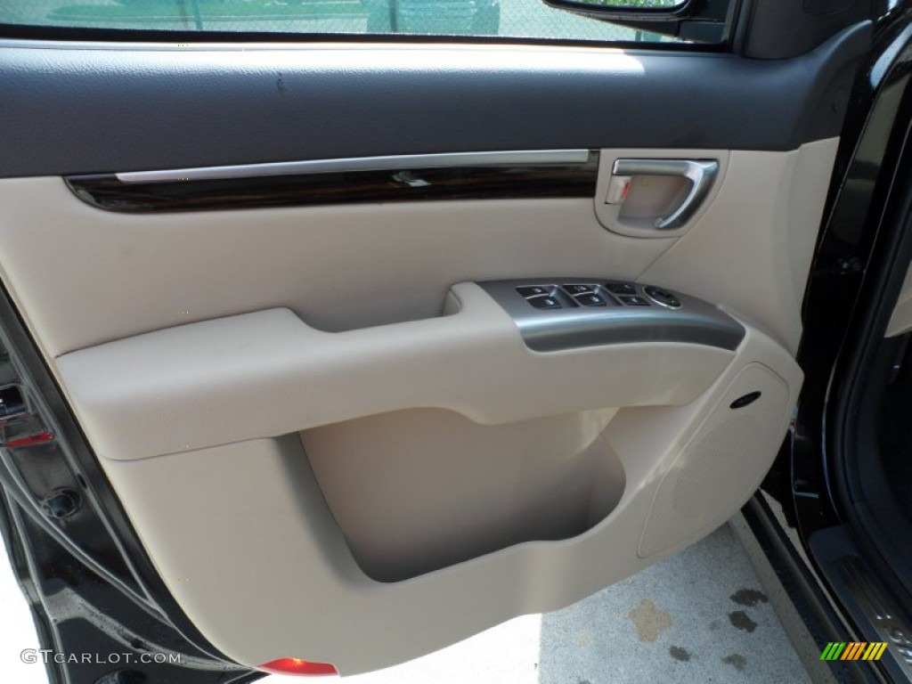 2012 Santa Fe Limited V6 - Twilight Black / Beige photo #19