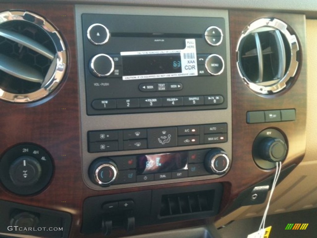 2012 F250 Super Duty King Ranch Crew Cab 4x4 - White Platinum Metallic Tri-Coat / Chaparral Leather photo #2