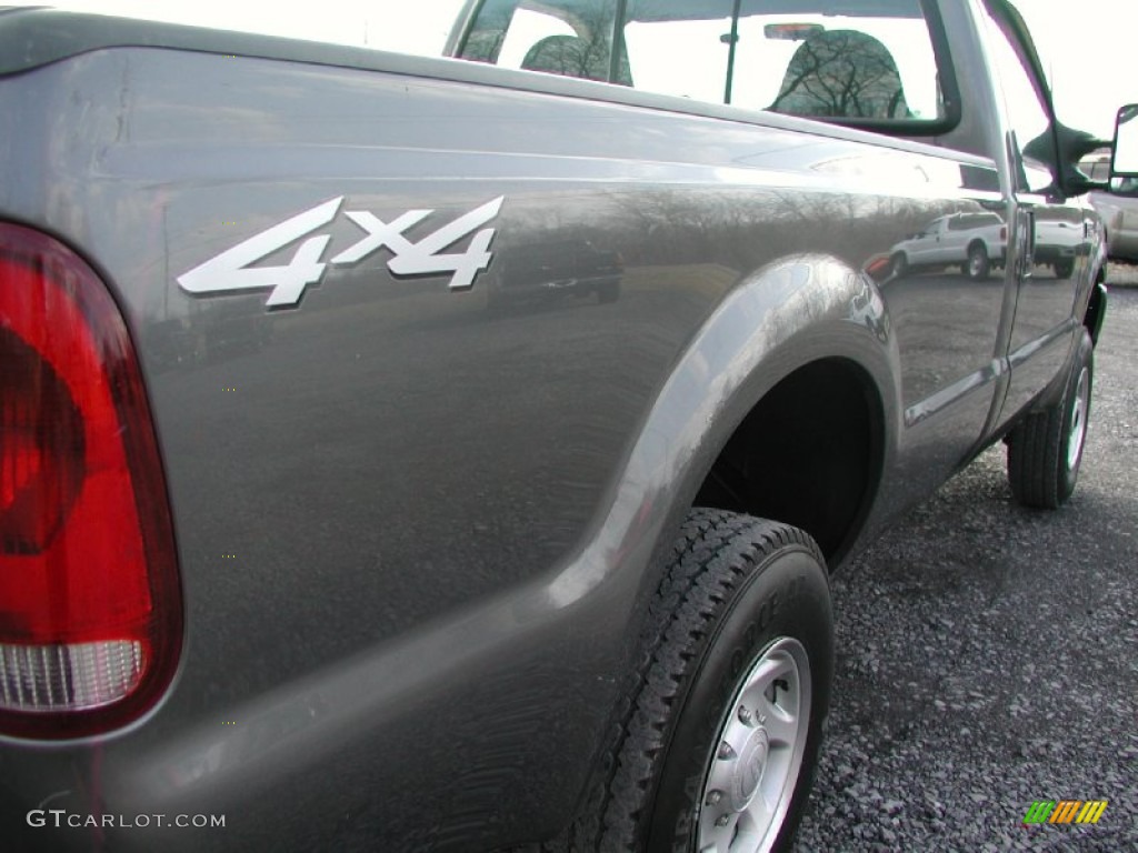 2002 F250 Super Duty XL Regular Cab 4x4 - Dark Shadow Grey Metallic / Medium Flint photo #13