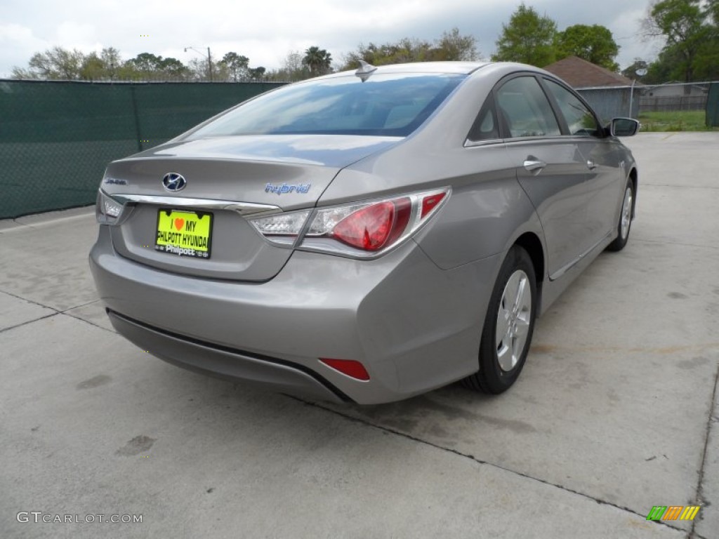 2012 Sonata Hybrid - Hyper Silver Metallic / Gray photo #3