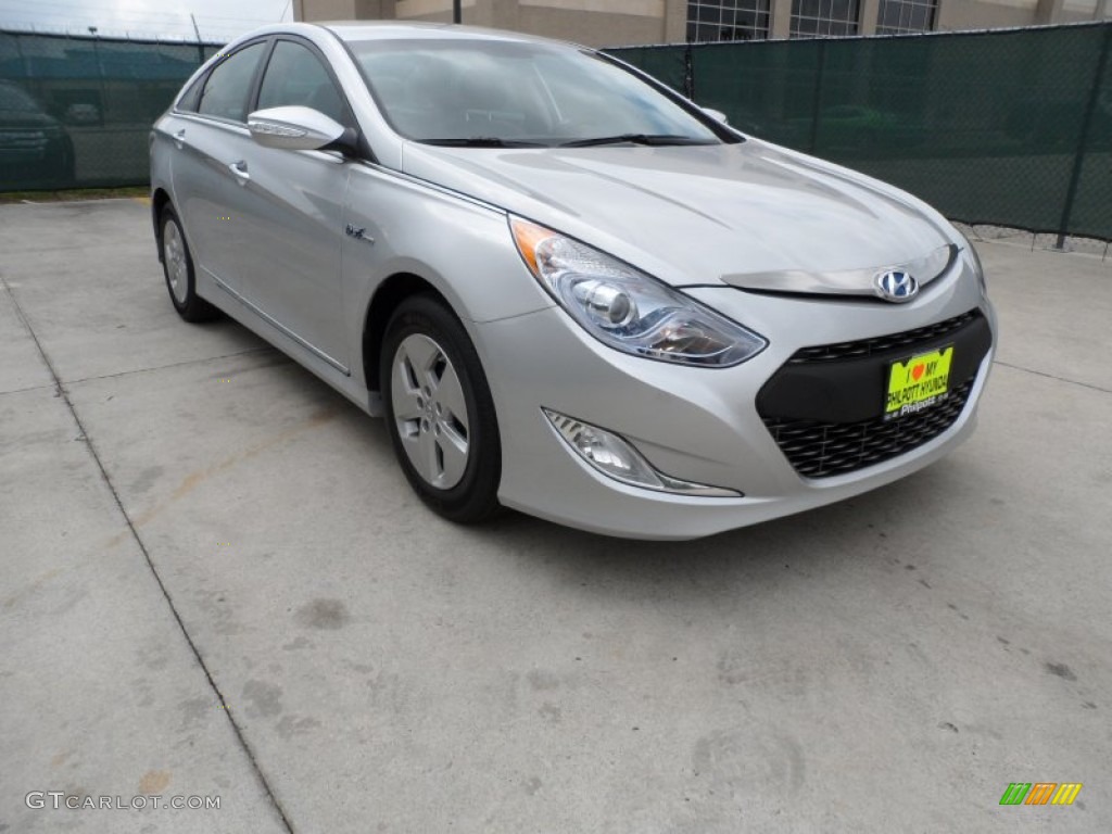 2012 Sonata Hybrid - Silver Frost Metallic / Gray photo #1