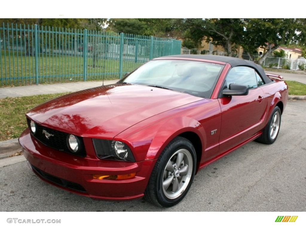 2005 Mustang GT Premium Convertible - Redfire Metallic / Dark Charcoal photo #1