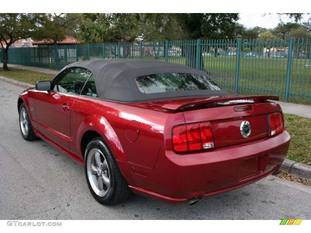2005 Mustang GT Premium Convertible - Redfire Metallic / Dark Charcoal photo #7