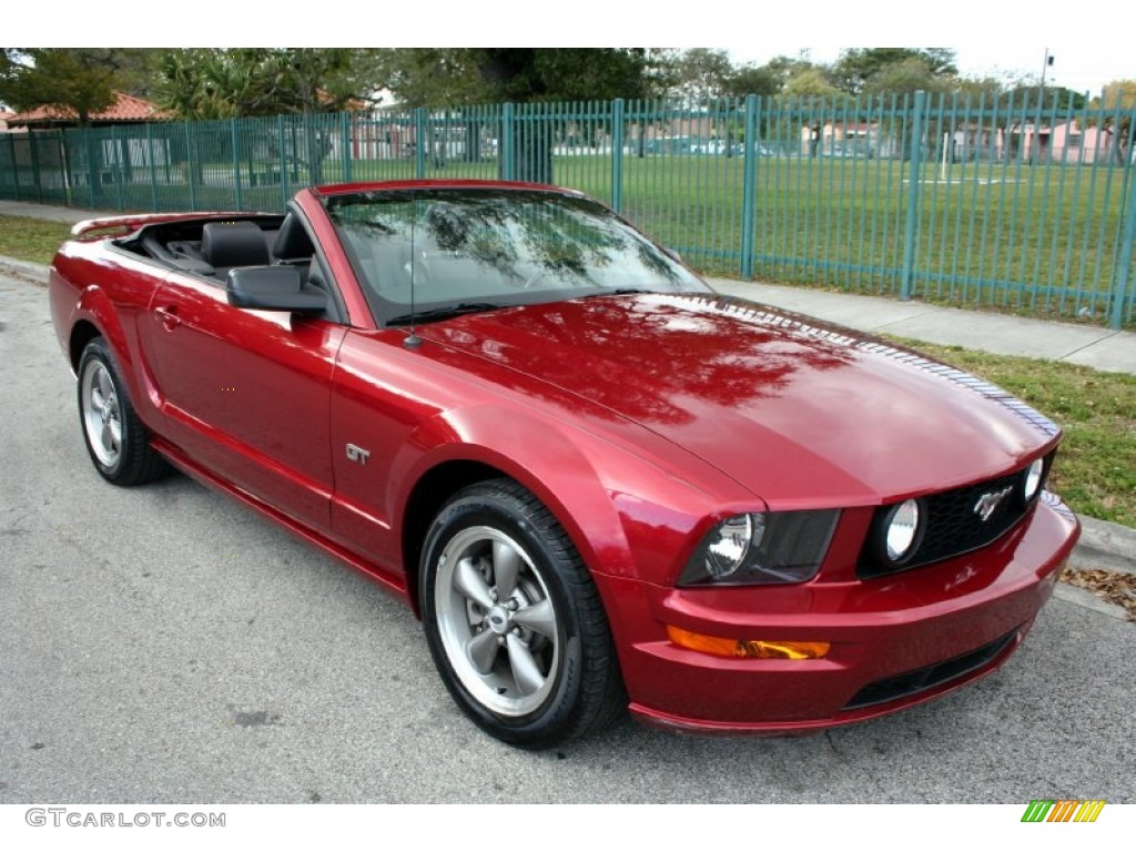 2005 Mustang GT Premium Convertible - Redfire Metallic / Dark Charcoal photo #25