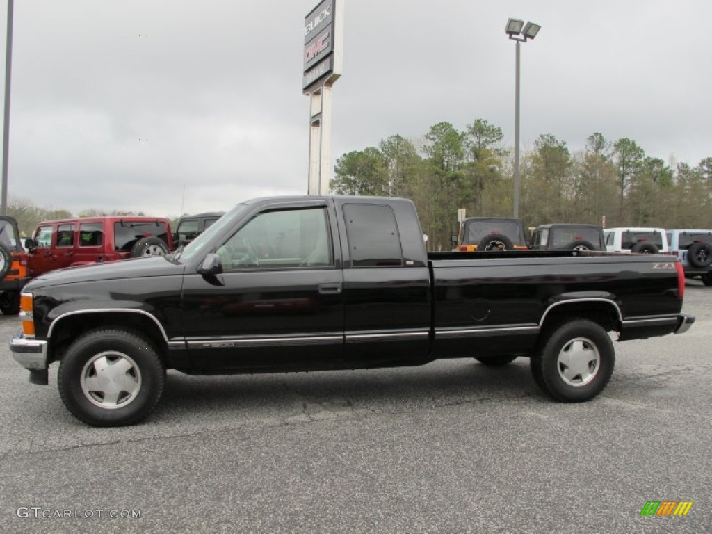 1997 C/K K1500 Extended Cab 4x4 - Black / Neutral Shale photo #4