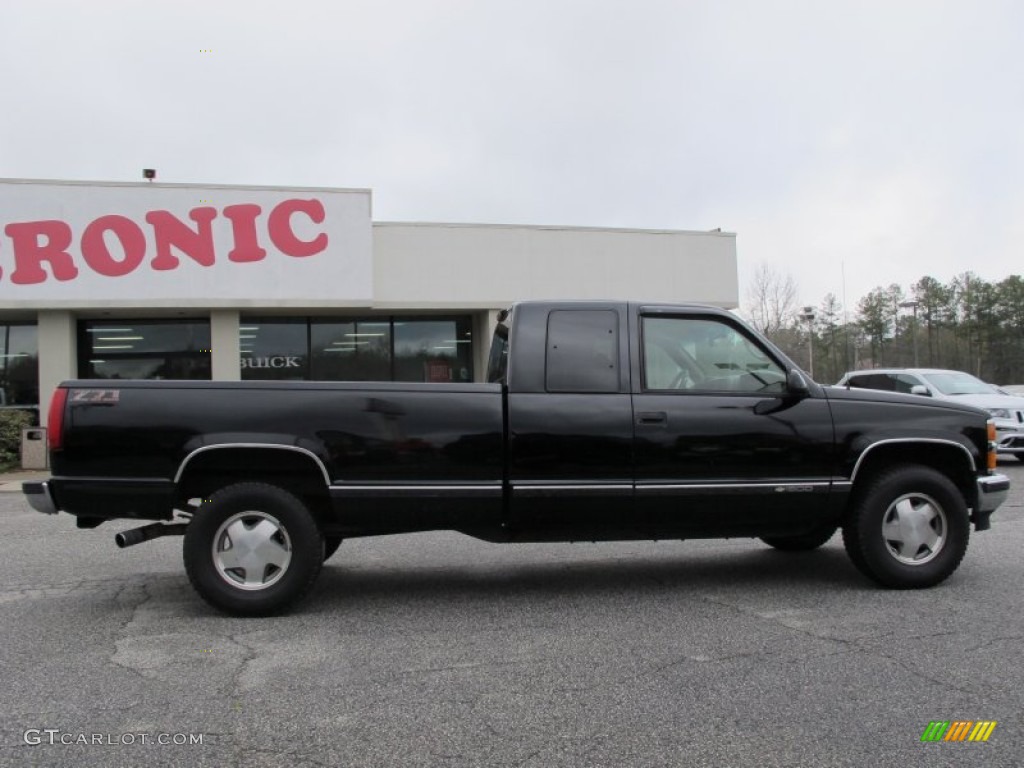 1997 C/K K1500 Extended Cab 4x4 - Black / Neutral Shale photo #8