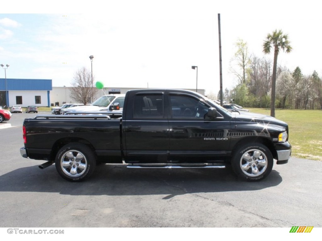 2004 Ram 1500 SLT Quad Cab - Black / Dark Slate Gray photo #4