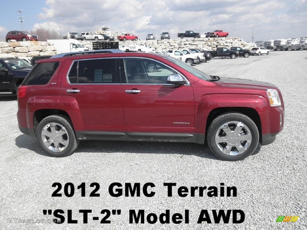 2012 Terrain SLT AWD - Merlot Jewel Metallic / Jet Black photo #1