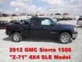 2012 Midnight Blue Metallic GMC Sierra 1500 SLE Extended Cab 4x4  photo #1