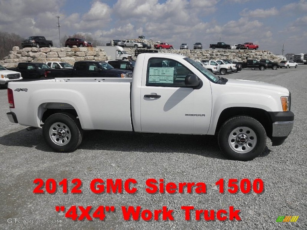 2012 Sierra 1500 Regular Cab 4x4 - Summit White / Dark Titanium photo #1