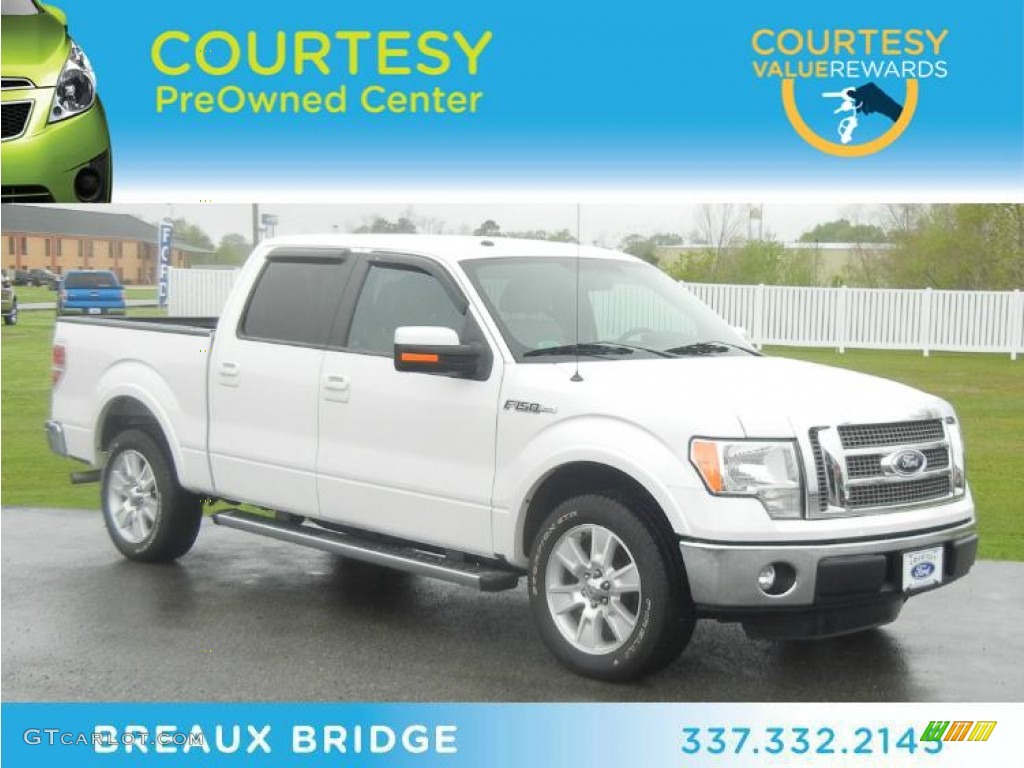 2011 F150 Lariat SuperCrew - Oxford White / Pale Adobe photo #1