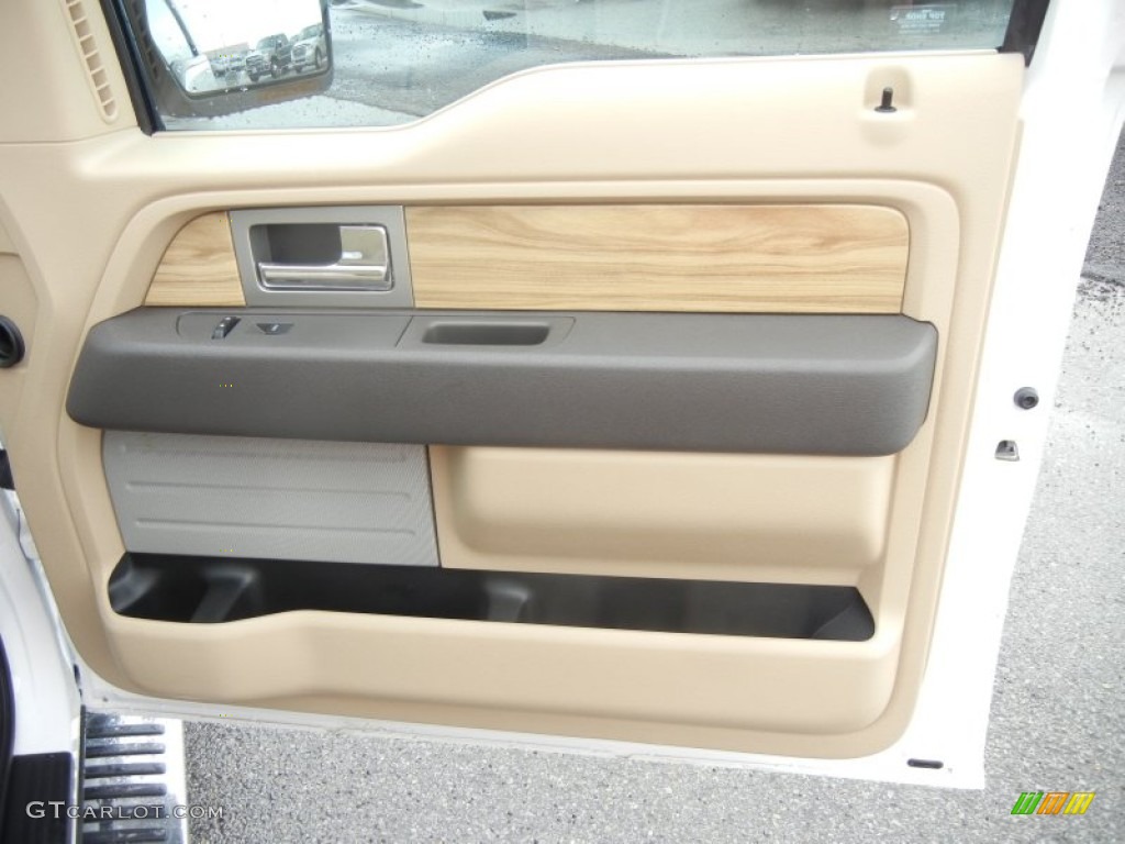 2011 Ford F150 Lariat SuperCrew Pale Adobe Door Panel Photo #62263399