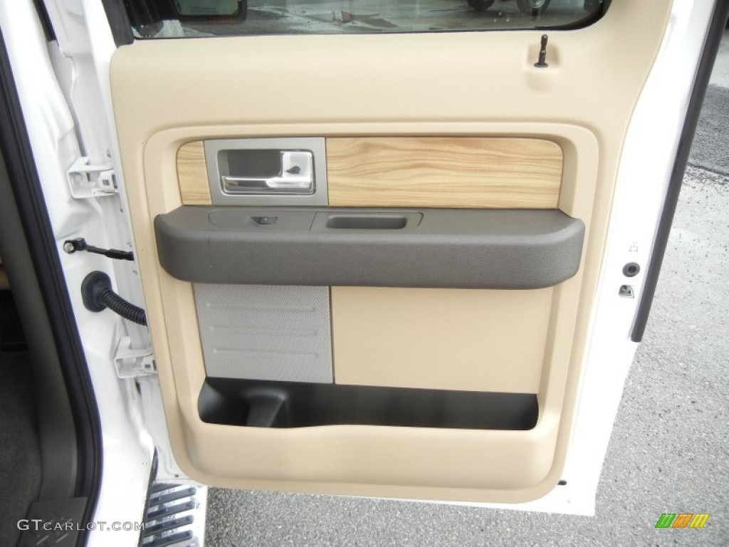 2011 Ford F150 Lariat SuperCrew Pale Adobe Door Panel Photo #62263414