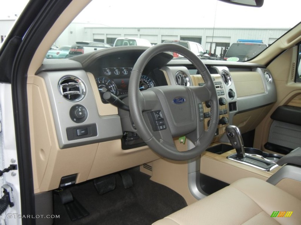 2011 Ford F150 Lariat SuperCrew Pale Adobe Dashboard Photo #62263438