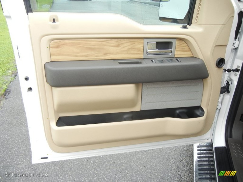 2011 Ford F150 Lariat SuperCrew Pale Adobe Door Panel Photo #62263447