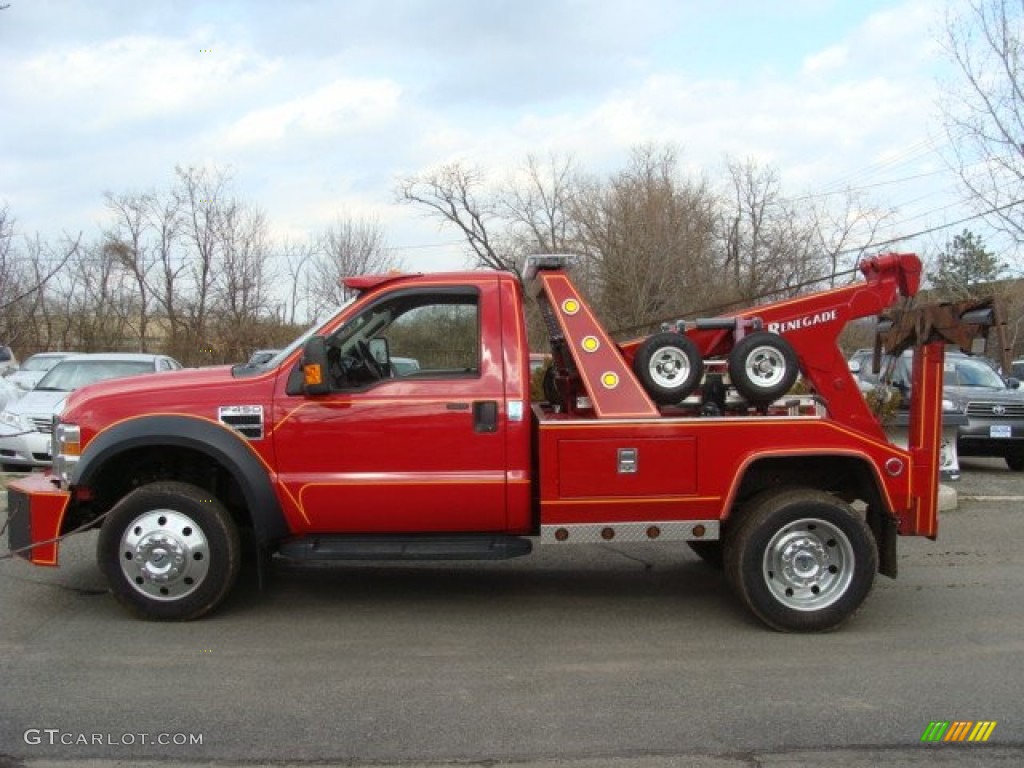Red 2009 Ford F450 Super Duty XL Regular Cab Tow Truck Exterior Photo #62263984