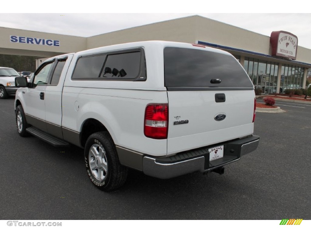 2004 F150 XLT SuperCab - Oxford White / Tan photo #7