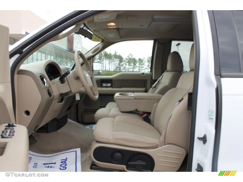 2004 F150 XLT SuperCab - Oxford White / Tan photo #17