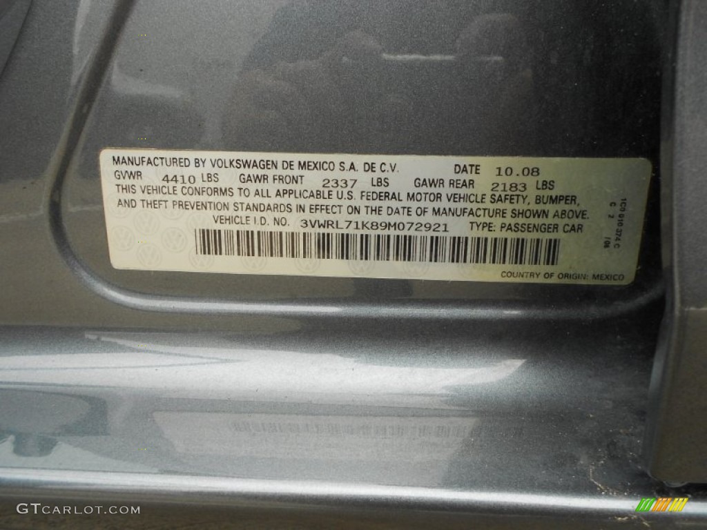 2009 Jetta TDI Sedan - Platinum Gray Metallic / Art Grey photo #28