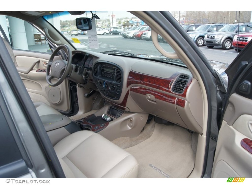 2006 Tundra Limited Double Cab 4x4 - Phantom Gray Pearl / Taupe photo #12