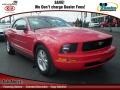 2008 Torch Red Ford Mustang V6 Deluxe Convertible  photo #1