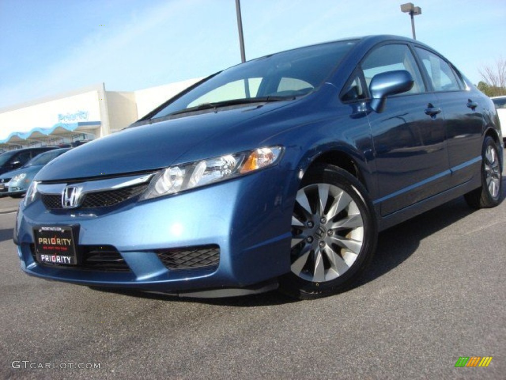 2009 Civic EX Sedan - Atomic Blue Metallic / Gray photo #1