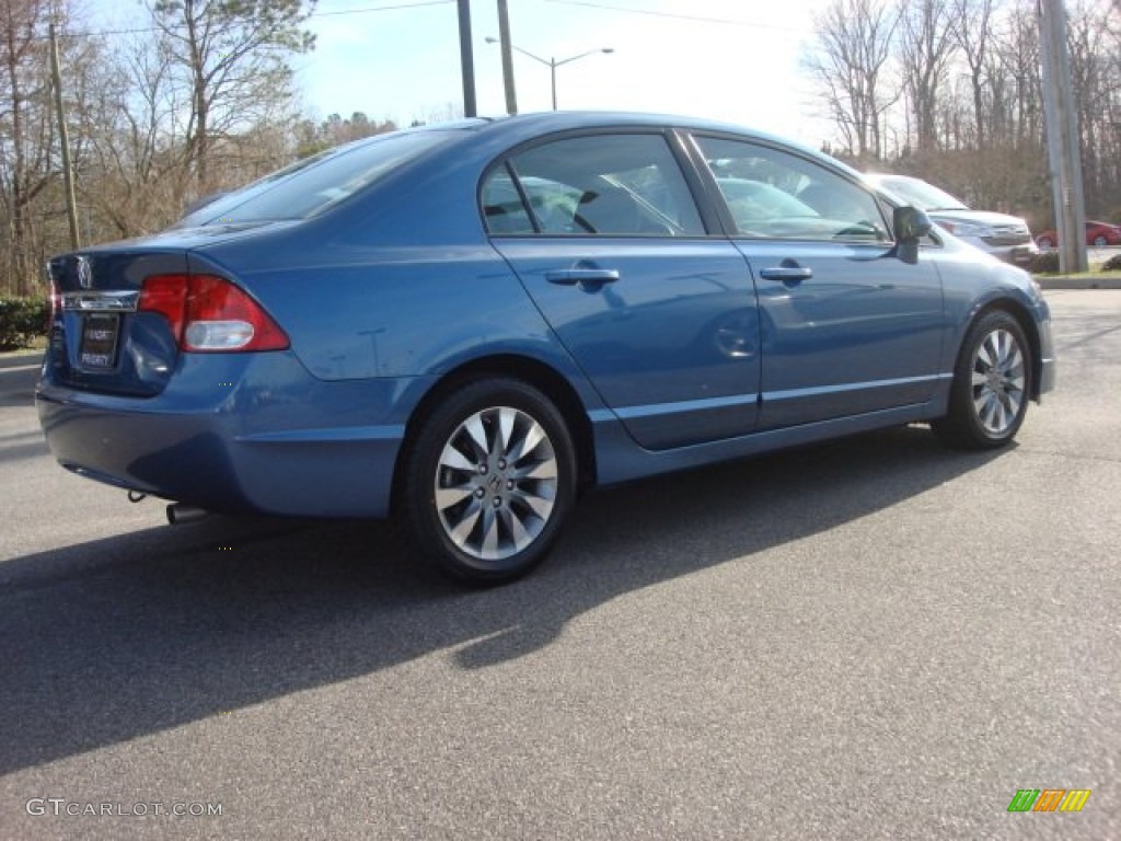 2009 Civic EX Sedan - Atomic Blue Metallic / Gray photo #5