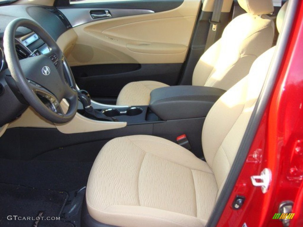 2011 Sonata Hybrid - Venetian Red / Camel photo #9