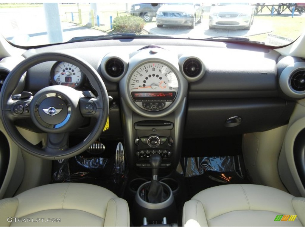2011 Mini Cooper S Countryman Gravity Polar Beige Leather Dashboard Photo #62272348