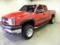 2004 Victory Red Chevrolet Silverado 2500HD LS Extended Cab 4x4  photo #3