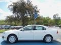 2012 White Platinum Tri-Coat Ford Fusion Hybrid  photo #2