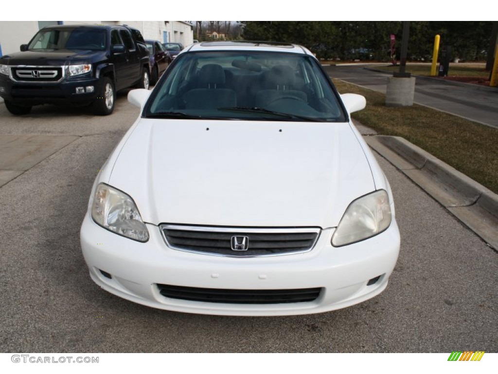 1999 Civic EX Sedan - Taffeta White / Gray photo #2