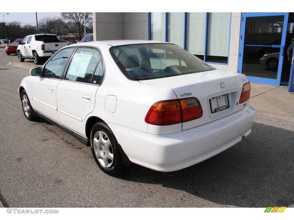 1999 Civic EX Sedan - Taffeta White / Gray photo #4