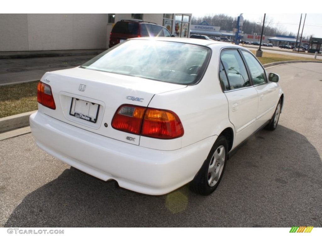 1999 Civic EX Sedan - Taffeta White / Gray photo #6