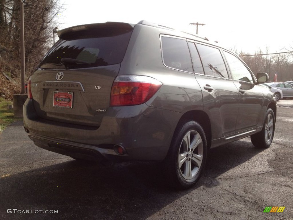 2009 Highlander Sport 4WD - Cypress Green Pearl / Sand Beige photo #6