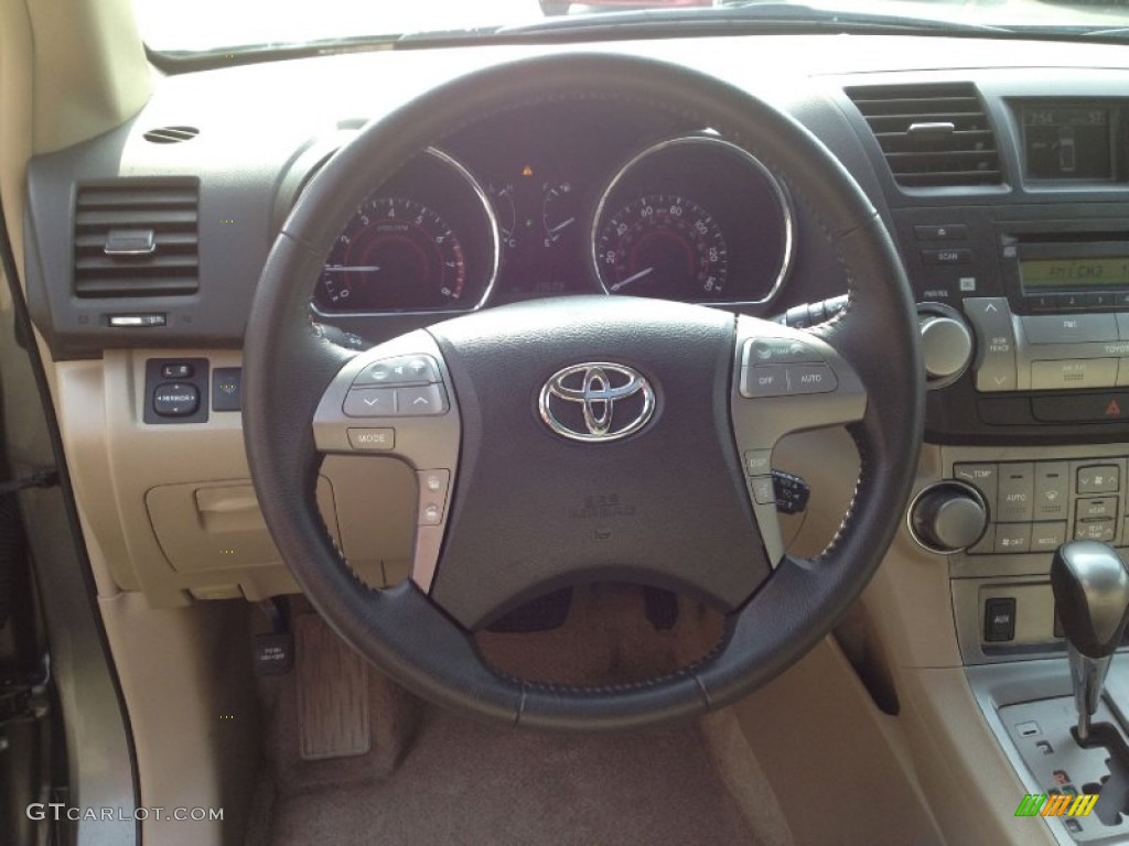 2009 Highlander Sport 4WD - Cypress Green Pearl / Sand Beige photo #30