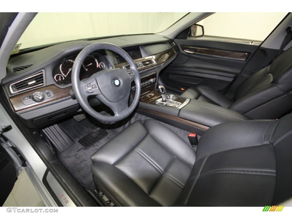 Black Nappa Leather Interior 2009 BMW 7 Series 750Li Sedan Photo #62279508