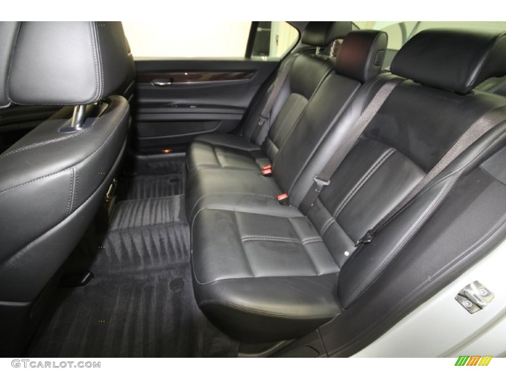 Black Nappa Leather Interior 2009 BMW 7 Series 750Li Sedan Photo #62279524