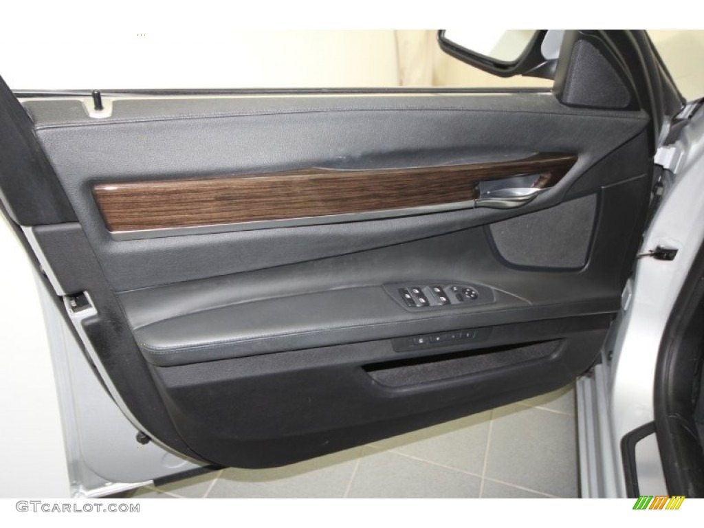 2009 BMW 7 Series 750Li Sedan Black Nappa Leather Door Panel Photo #62279533