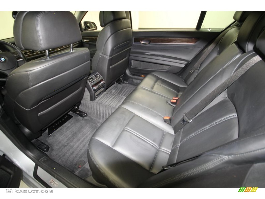 Black Nappa Leather Interior 2009 BMW 7 Series 750Li Sedan Photo #62279644