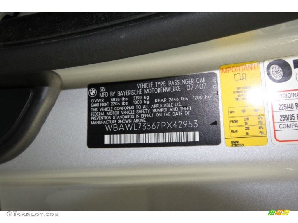 2007 3 Series 335i Convertible - Titanium Silver Metallic / Grey photo #10