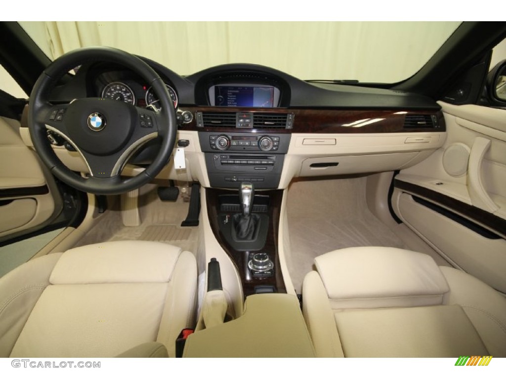 2011 BMW 3 Series 335i Convertible Cream Beige Dashboard Photo #62284227