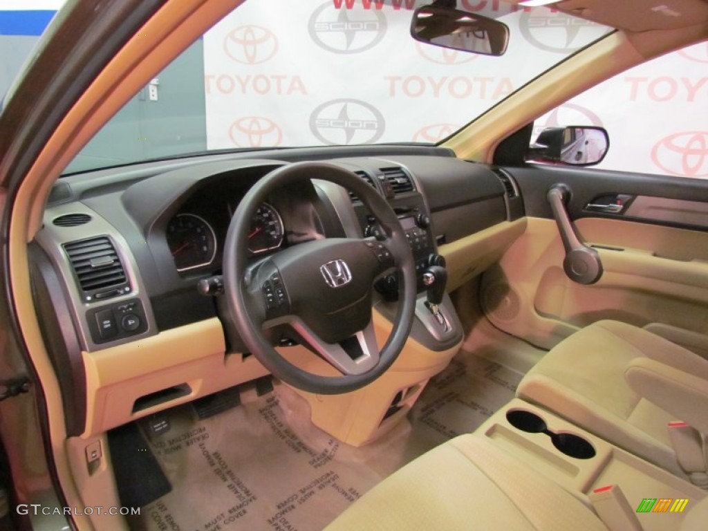 2009 CR-V EX 4WD - Green Tea Metallic / Ivory photo #14