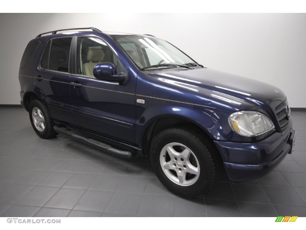 2001 ML 320 4Matic - Azure Blue Metallic / Java photo #1