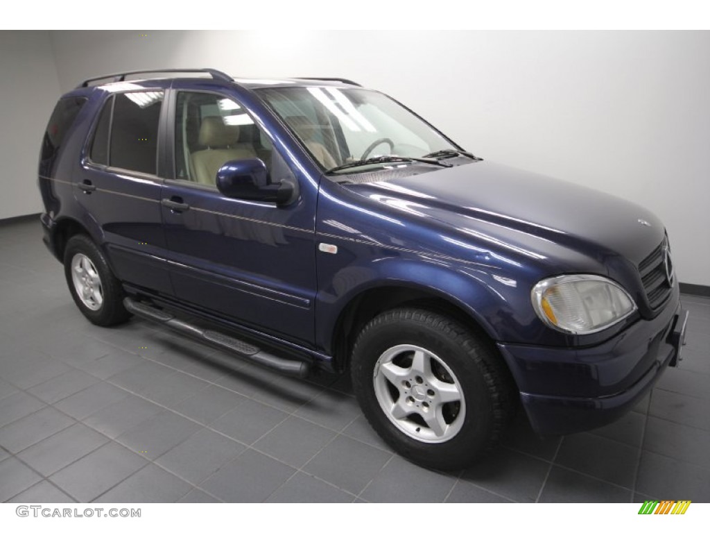 2001 ML 320 4Matic - Azure Blue Metallic / Java photo #8